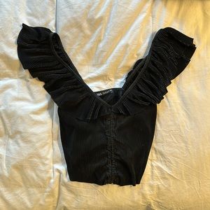Zara party top, black (S)
